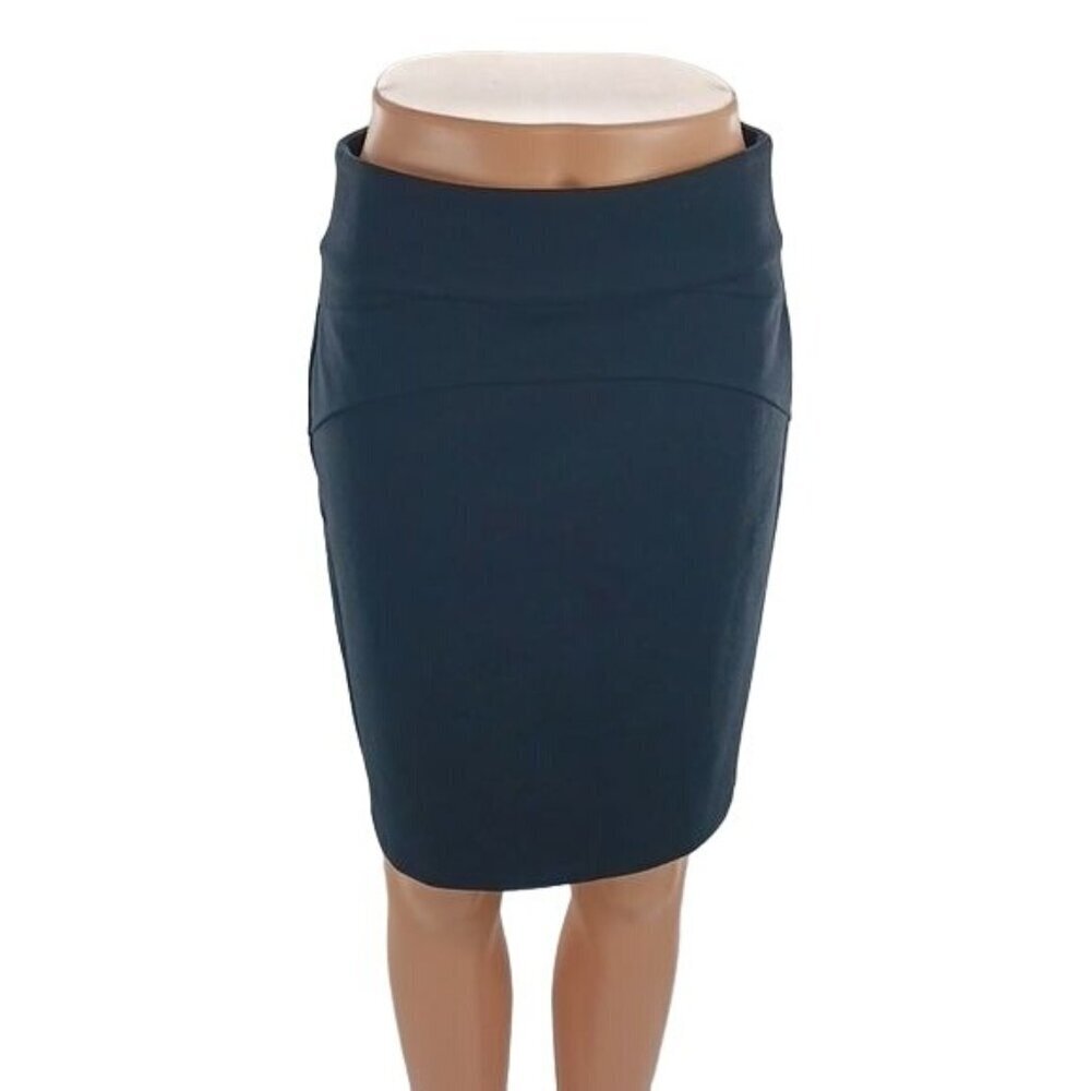 Juicy Couture Skirt Black Straight Knee Length Stretch Classic Womens Size S